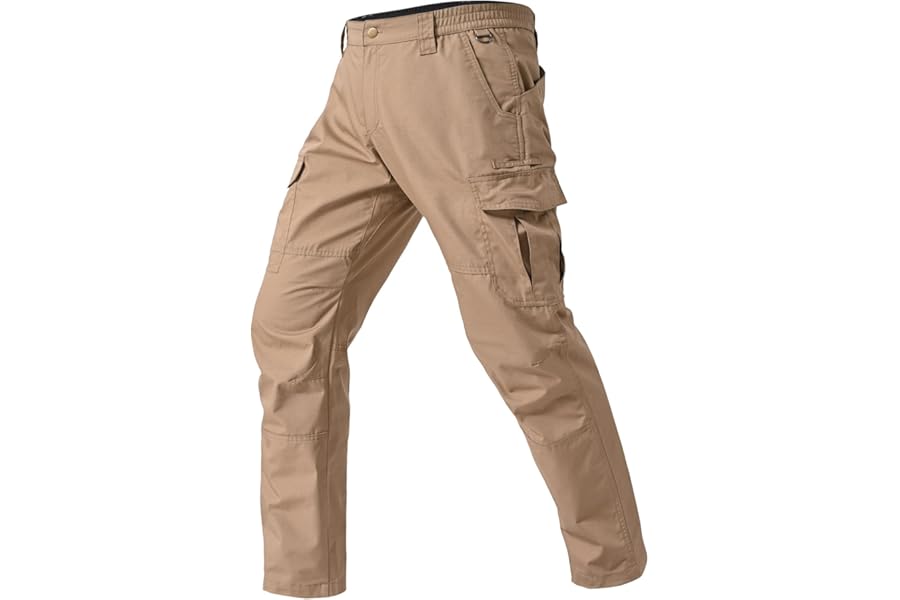 Mens Cargo Work Pants Durable Ripstop Tactical Pants with 7 Pockets Outdoor Water Resistant Hiking Woking Construction Pants product image