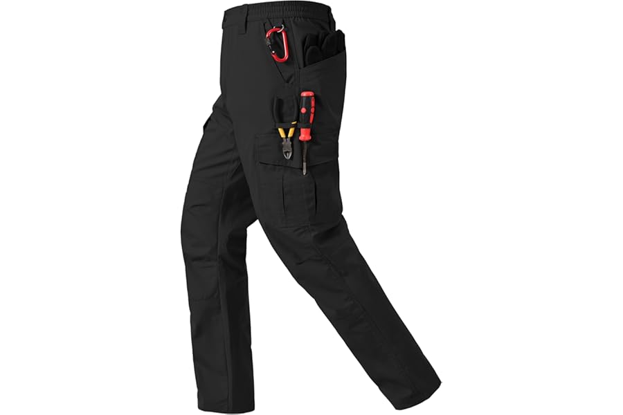 CNBQDD Mens Work Pants Ripstop Waterproof Cargo Pants for Men with 7 Pockets Tactical Hiking Pants product image
