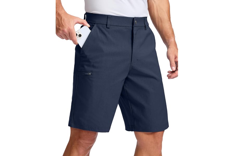 Pudolla Men's Casual Shorts 7/9 Inch Golf Shorts Stretch Dress Work Shorts for Men with 4 Pockets Quick Dry Lightweight product image