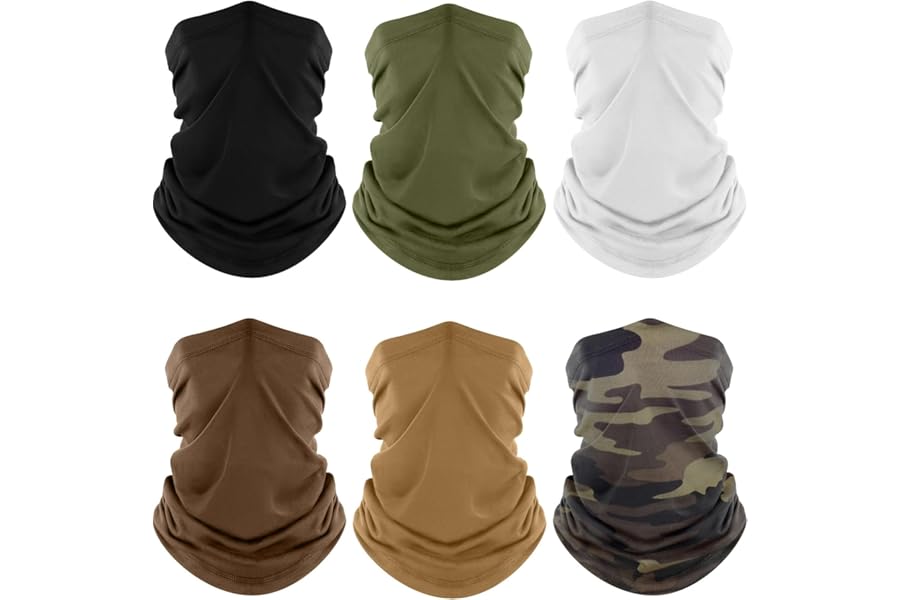 Fuinloth Neck Gaiter, 6 Pack Cooling UV Protection Bandana Face Mask Gator Scarf for Men Women product image
