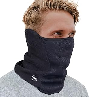 Tough Headwear Half Ski Mask - Fleece Lined Winter Face Mask - Stretch Neck Gaiter for Cold Weather Gear - Skiing Accessories product image