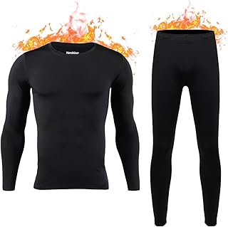 HEROBIKER Long Johns Thermal Underwear for Men Skiing Winter Warm Hunting Gear Fleece Lined Base Layer Set Top Bottom product image