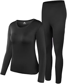 HEROBIKER Thermal Underwear Women Ultra-Soft Set Base Layer Top & Bottom Long Johns with Fleece Lined Winter Warm product image