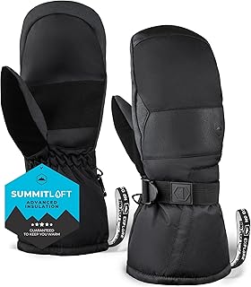 Tough Outdoors Adult Ski Mittens - Waterproof Mittens for Men & Women - Cold Weather Gear - Palm Grip Skiing Accessories product image