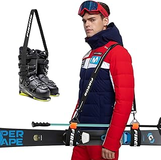 Ski Carrier Strap, Snowboard, Pole and Boot Carry Sling Band Kit Father's Day Gifts for Family Dad Men Women & Kids product image