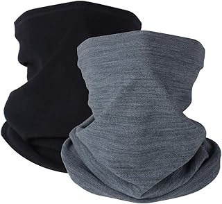 KGC 2 Pack Winter Neck Warmer Gaiter Fleece Windproof Face Mask Cover Cold Weather Scarf for Men & Women product image