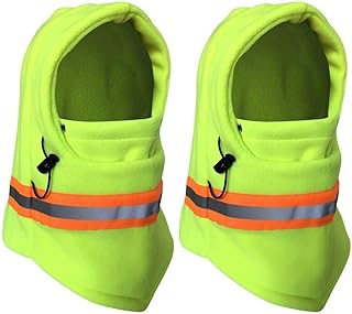 Men Hi Visibility Reflective Winter Thermal Fleece Balaclava Mask Ski Motorcycle Full Face Mask Neck Cover Windproof product image