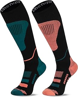 unenow Merino Wool Ski Socks 2 Pairs, Thermal Knee High Warm Socks for Snowboarding, Hiking, Cold Weather, Snow, Hunting product image