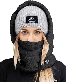 Senllen Balaclava Cold Weather Fleece Windproof Ski Mask Winter Breathable Thermal Face Mask Neck Warmer Scarf Helmet Hood product image