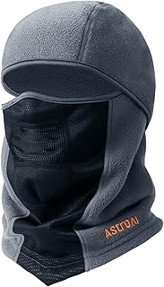 AstroAI Balaclava Ski Mask Winter Fleece Thermal Face Mask Cover for Men Women Warmer Windproof Breathable, Cold Weather Gear for Skiing, Outdoor Work, Motorcycling, Snowboarding, Gray-L, 23"-24.5" product image