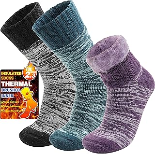 3 Pairs Warm Thermal Socks for Women & Men Winter Ski Thick Boot Insulated Socks for Cold Weather product image