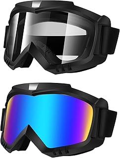 Lievermo Dirt Bike Goggles 2 Pack - Motorcycle, ATV, Riding, Ski, Windproof Racing Glasses product image