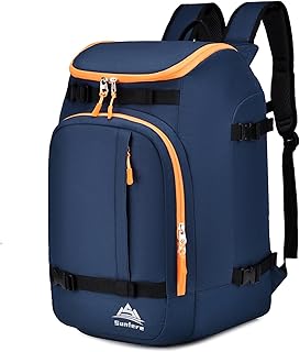 Ski Boot Bag Black Cooler Backpack 50L Waterproof Snowboard Travel Luggage Snow Bags for Youth Men Ski Helmet Goggles Gloves Skiing Gear Accessories product image