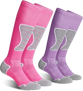 CS CELERSPORT Women's Merino Wool Ski Socks, 2/3 Pack Thermal Warm Winter Thick Knee High Snowboarding Skiing Socks product image