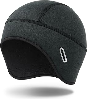 MELASA Winter Helmet Liner Skull Cap, Fleece Lined Warm Cycling Cap with Glasses Holes, Thermal Hat Beanie for Men Women product image