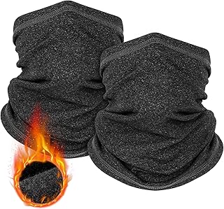 2 Pack Winter Neck Gaiter Warmer for Men&Women,Windproof Face Cover Fleece Face Mask Scarf for Cold Weather Sport product image