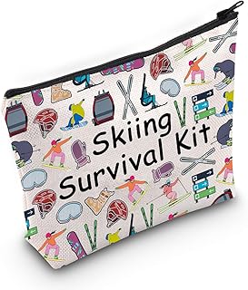 Skiing Survival Kit Makeup Bag for Women - Winter Sport Cosmetic Bag for Ski Lovers and Team Gifts product image