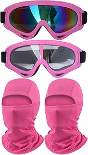 2Pcs Motorcycle Goggles with 2Pcs Balaclavas, Dirt Bike ATV Motocross Riding Racing Ski Goggle Safety Glasses product image