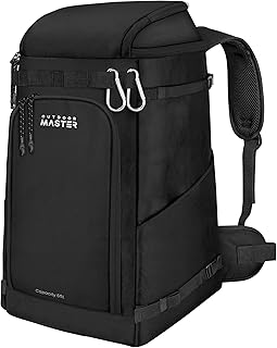 OutdoorMaster Ski Boot Bag, 65L Snowboard Boots Travel Backpack for Helmet, Ski Shoes, Goggles, Gloves and Accessories, Waterproof Exterior & Bottom product image