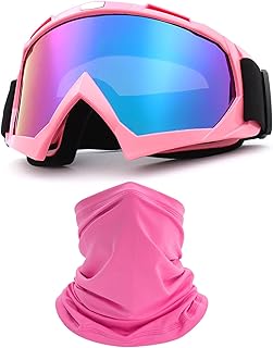 Motorcycle Goggles Dirt Bike ATV Off-road Riding Motocross Glasses with Neck Gaiter Face Cover for Women Girls product image