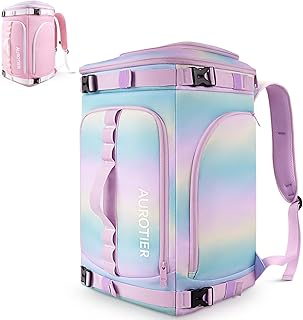 60L Ski Boot Bag Backpack with Helmet Compartment, Waterproof Ski Backpack for Gloves, Goggles, Skis Gear product image