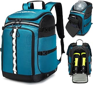 Ski Boot Bag, 65L Ski Boot Travel Backpack for Ski Helmet, Goggles, Gloves, Skis, Snowboard & Accessories, Waterproof Ski Bag product image