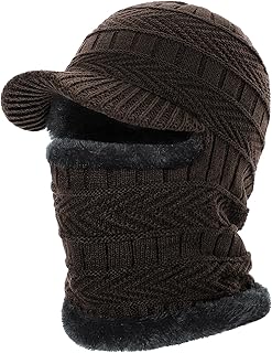 Winter Balaclava Beanie Hat, Knitted Ski Mask for Men Women, Thermal Lining Hats for Skiing Cycling Sports product image