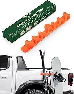Magnetic Ski Holder for Side of Car – Rig Strips Magnetic Snowboard Mount – Prevent Ski and Snowboard from Tipping Over – Protects Vehicle from Scratches - Snowboard Accessories(Orange) product image