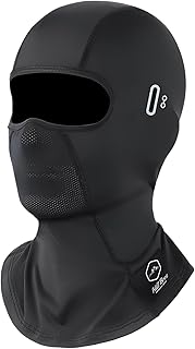 Hill Bros Cooling Balaclava Face Mask, Summer Breathable Balaclava with Glasses Holes for Men Women, Shiesty Mask, UV Protection for Motorcycle, Dust Protection, Windproof Black product image