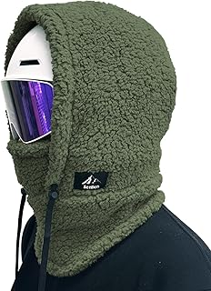 Senllen Winter Fuzzy Balaclava Fleece Ski mask for Women/Men Cold Weather Neck Warmer Tube Thermal Sherpa Hood Hooded Scarf product image