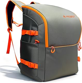 Mojest 55L Ski Boot Bag Backpack, 6 Pockets, Ergonomic Design, Waterproof Ski Snowboard Boot Bags, Stores Gear Including Jacket, Helmet, Goggles, Gloves & Accessories, Suitable for Downhill Skiing product image
