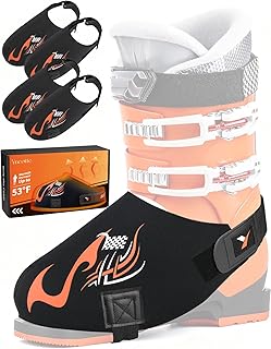 Ski Boot Covers, 2 Pairs Ski Boot Glove Keep your Feet Dry & Warm, Neoprene Waterproof for Skiing Accessories Gift product image