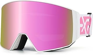 EXP VISION Ski Goggles Dual Lock Magnetic Snow Goggles Interchangeable Lens with Anti-Fog Snowboard Goggles for Men & Women product image