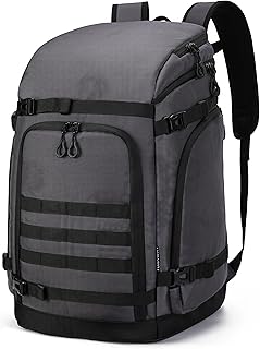 TurnWay New Ski/Snowboard Boot Bag/Skating Bag | Excellent for Store and Transport Gear, Helmet, Goggles & Accessories | Travel with Waterproof Exterior, Reflective Strip for Men, Women (Gray) product image