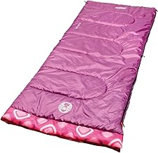 Coleman Kids 45°F Sleeping Bag for Children up to 5ft 5in Tall, Lightweight & Warm Sleep Sack for Indoor/Outdoor Use, Machine Washable product image