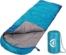 SWTMERRY Sleeping Bag 3 Seasons (Summer, Spring, Fall) Warm & Cool Weather - Lightweight,Waterproof Indoor & Outdoor Use for Kids, Teens & Adults for Hiking and Camping product image