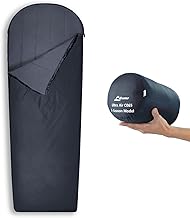 Litume Compact Velvet Lined Sleeping Bag, Lightweight Three Season Sleeping Bag, Water Repelling Sack for Warm and Cold Weather, Comfortable, Backpacking, Hiking, Camping, Traveling product image