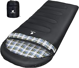GEERTOP Flannel Sleeping Bags for Adults Big & Tall People Portable Cold Weather Envelope XXL All Seasons Camping Sleeping Bag product image