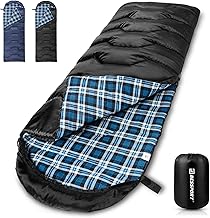 Bessport Sleeping Bag Winter | Flannel Lined 18℉ - 32℉ Extreme 3-4 Season Warm & Cool Weather Adult Sleeping Bags Large | Lightweight, Waterproof for Camping, Backpacking, Hiking product image