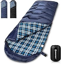 Bessport Sleeping Bag Winter | Flannel Lined 18℉ - 32℉ Extreme 3-4 Season Warm & Cool Weather Adult Sleeping Bags Large | Lightweight, Waterproof for Camping, Backpacking, Hiking product image