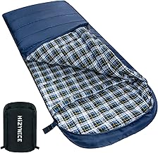 Cold Weather Sleeping Bag 100% Cotton Flannel XXL for Adults Big and Tall,Free Compression Sack product image