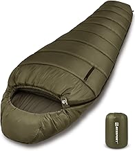 Bessport Mummy Sleeping Bag | 15-45 ℉ Extreme 3-4 Season Sleeping Bag for Adults Cold Weather– Warm and Washable, for Hiking Traveling & Outdoor Activities product image
