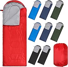Macarrie 10 Pcs Bulk Sleeping Bags for Homeless Donation Shelter Adults 0 Degree Waterproof Sleeping Bags with Compression Sack for Cold Weather Emergency Hiking Camping Warm product image