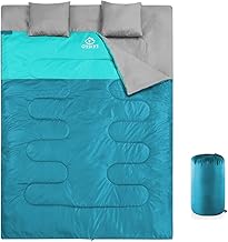oaskys Double Sleeping Bag for Adults with 2 Pillows - Queen Size XL Waterproof Sleeping Bag for All Season Camping Hiking Backpacking 2 Person Sleeping Bags for Cold Weather & Warm product image