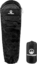 Mummy Sleeping Bag - Adult Cold Weather Sleeping Bag Rated to 25°F - Waterproof with Drawstring Hood - Camping Equipment by Wakeman Outdoors product image