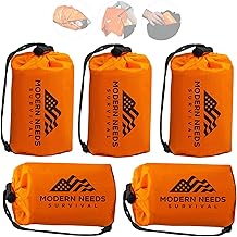 MODERN NEEDS Emergency Sleeping Bag Survival – Thermal Blanket & Bivy Sack | Emergency Bivy & Survival Blanket | Outdoor Sleeping Bag & Hiking Sleeping Bag | Sleeping Bags for Adults product image
