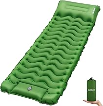 KASIMO Camping Sleeping Pad, Ultralight Camping Mat with Pillow Built-in Foot Pump Inflatable Sleeping Pads Compact for Camping Backpacking Hiking Traveling Tents product image