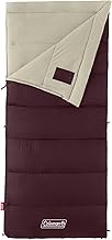 Coleman Autumn Glen 50°F Sleeping Bag, Lightweight Sleeping Bag with No-Snag Zipper & Storage Stuff Sack, Machine Washable for Easy Cleaning, Great for Camping, Sleepovers, & Guests product image