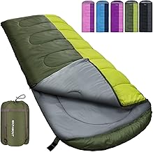 XL 10 Degree Sleeping Bags Waterproof for Adults 350GSM Machine Washable with Compression Sack for 3-4 Season Camping Outdoor product image