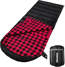 Flannel Sleeping Bag Cotton 0 Degree Cold Weather for Adults XXL Sleeping Bag 4 Season Big and Tall with Compression Sack product image